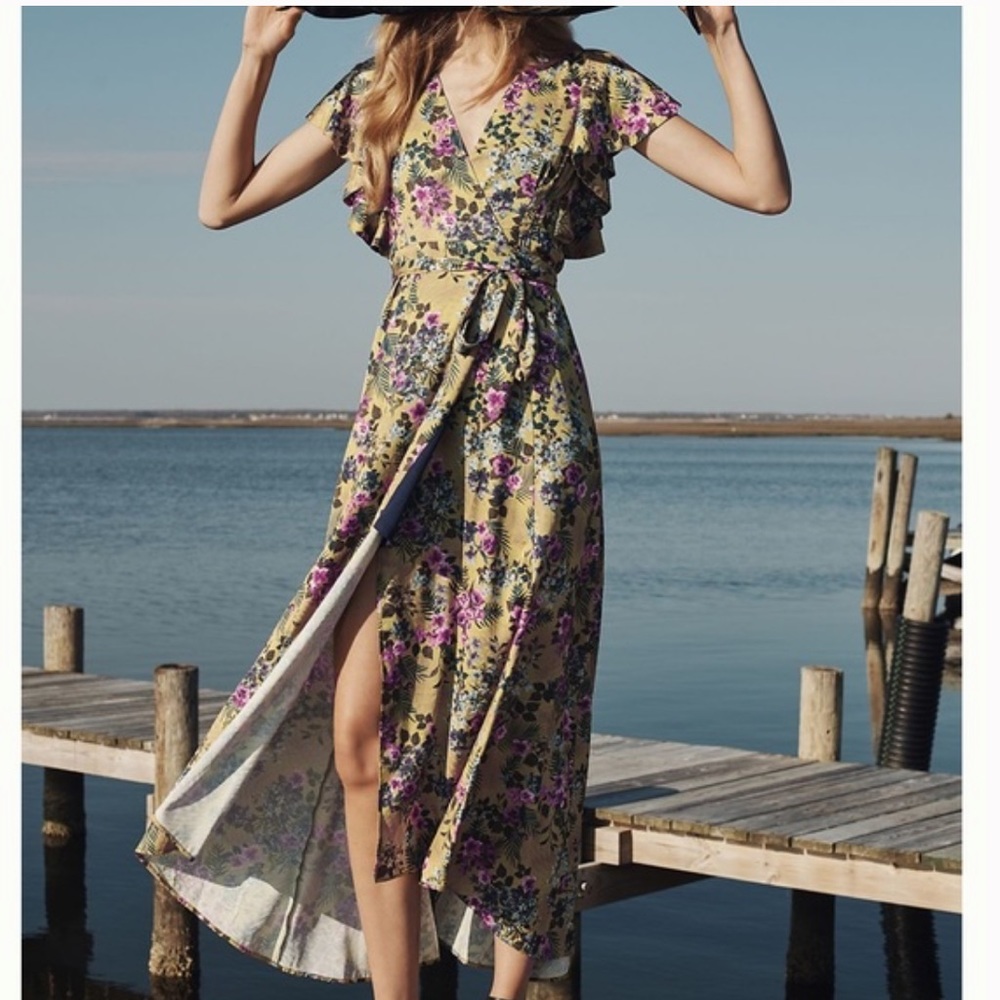 Anthropologie X Hutch Pietrina Wrap Dress Size Medium NWT